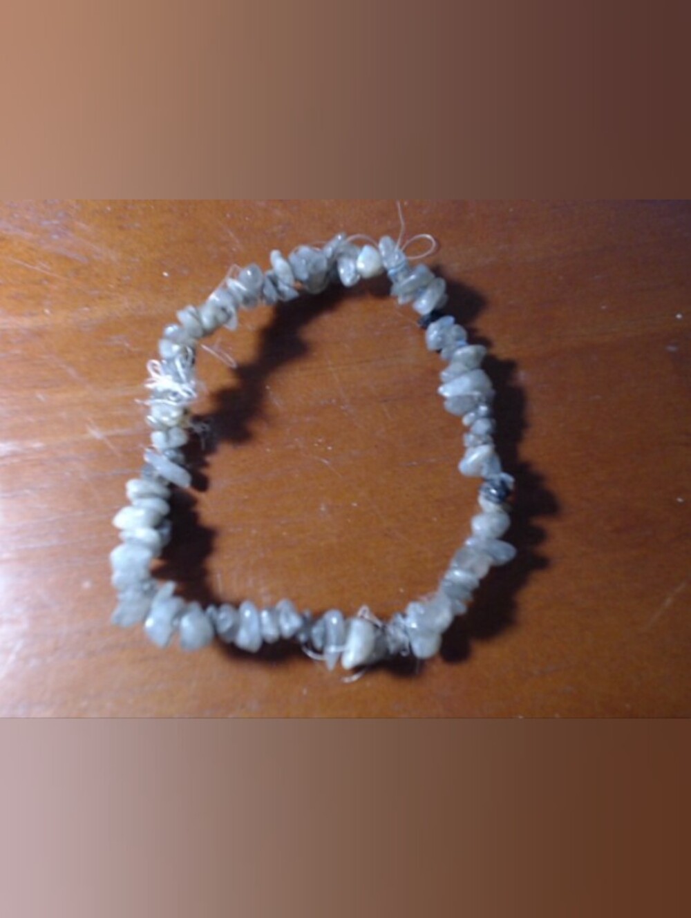 Gem Chip Stretch Bracelet -Labradorite Crystal (1)
